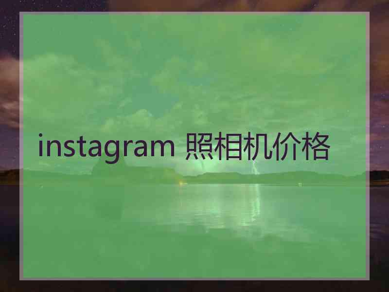 instagram 照相机价格