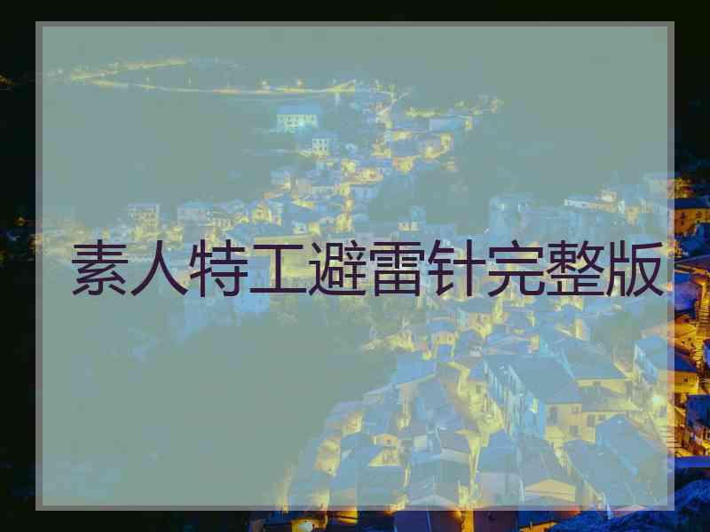 素人特工避雷针完整版