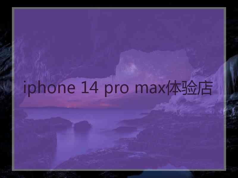 iphone 14 pro max体验店