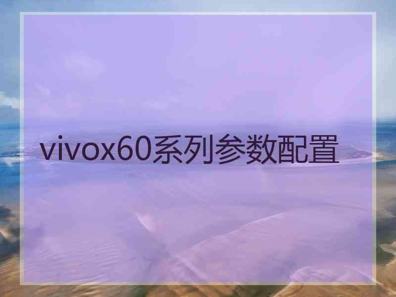 vivox60系列参数配置