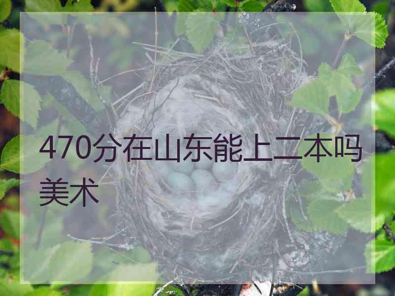 470分在山东能上二本吗美术