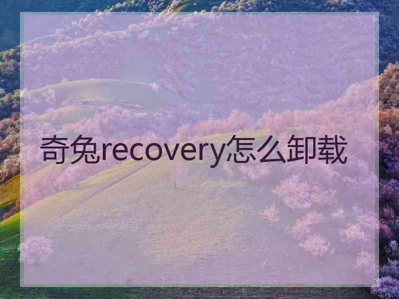 奇兔recovery怎么卸载