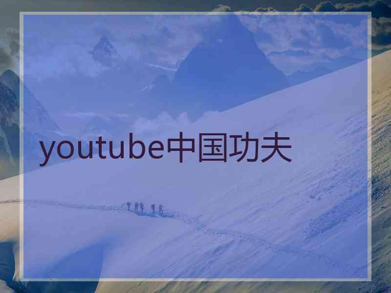 youtube中国功夫