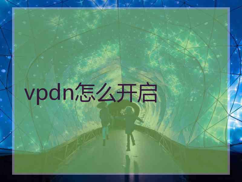 vpdn怎么开启