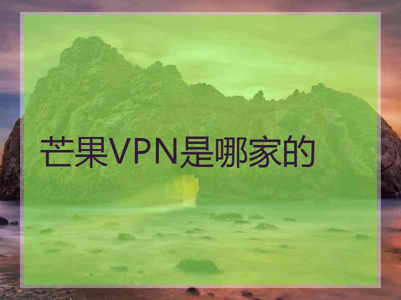 芒果VPN是哪家的