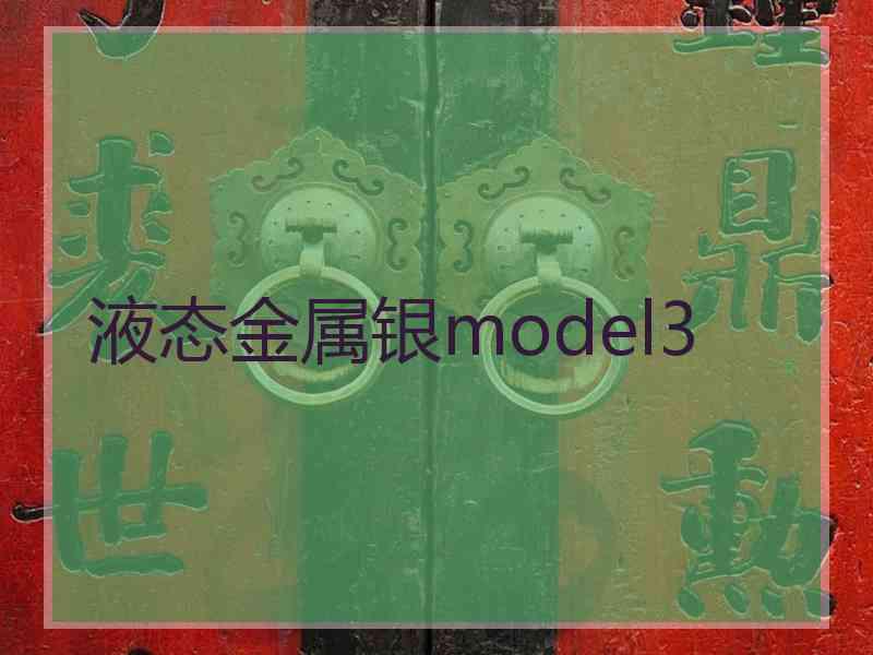 液态金属银model3