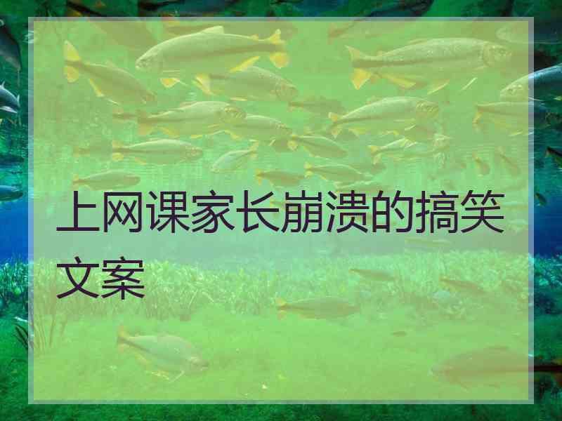 上网课家长崩溃的搞笑文案