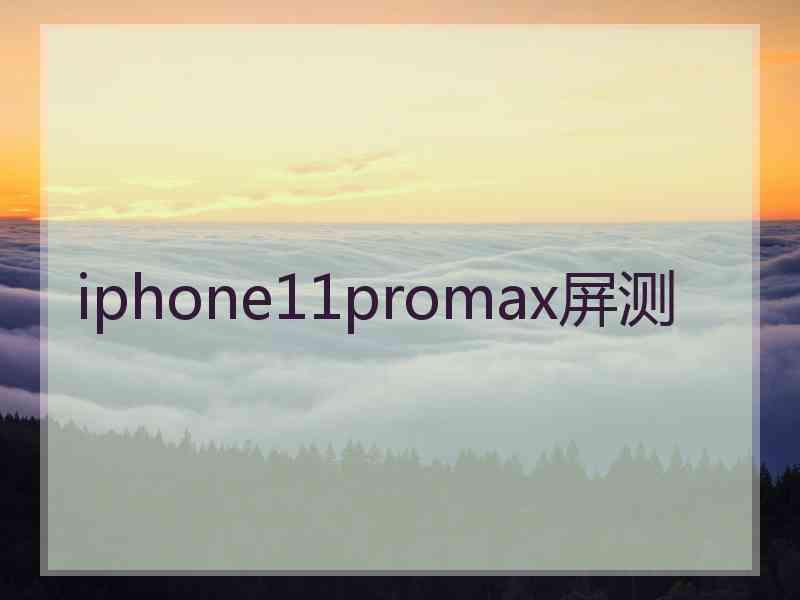 iphone11promax屏测