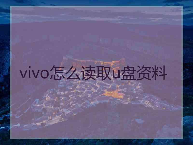 vivo怎么读取u盘资料