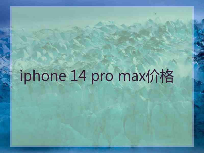 iphone 14 pro max价格