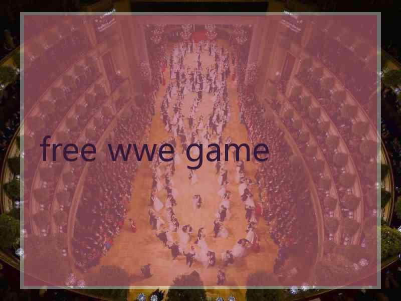 free wwe game