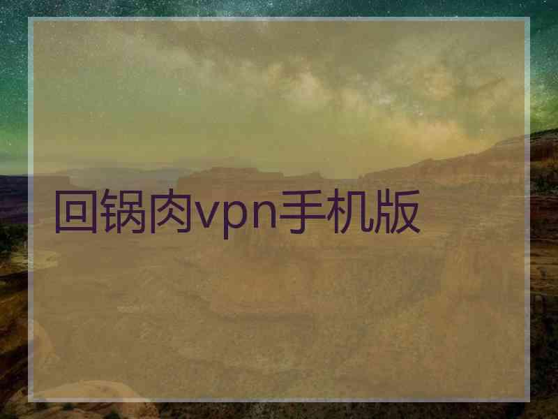 回锅肉vpn手机版