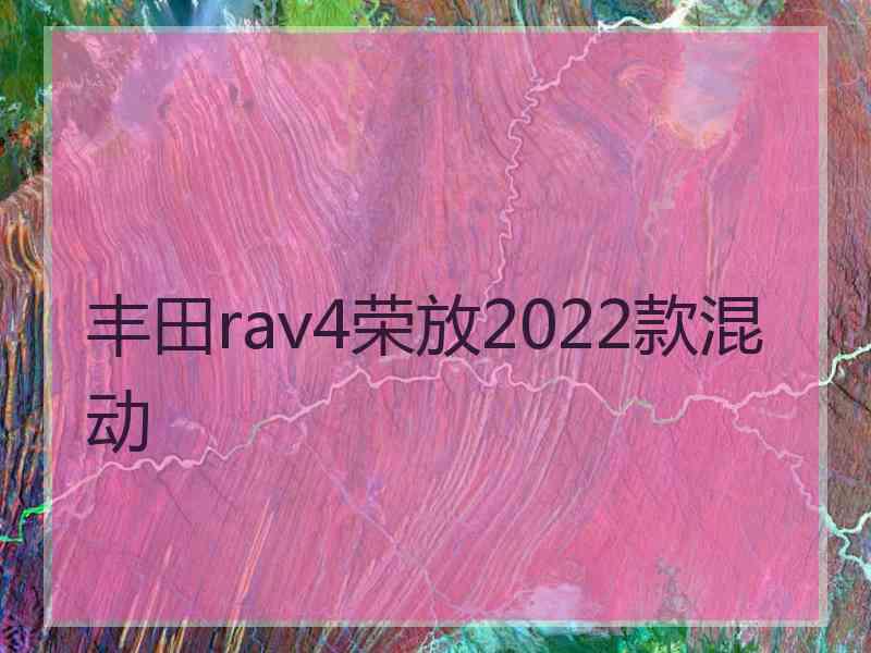 丰田rav4荣放2022款混动