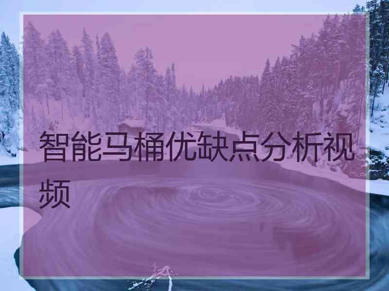 智能马桶优缺点分析视频