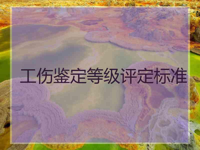 工伤鉴定等级评定标准