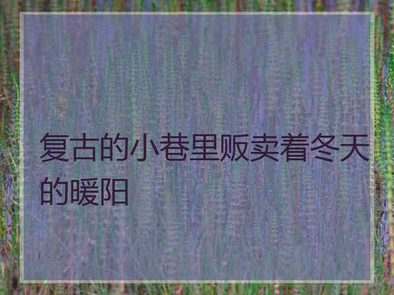 复古的小巷里贩卖着冬天的暖阳