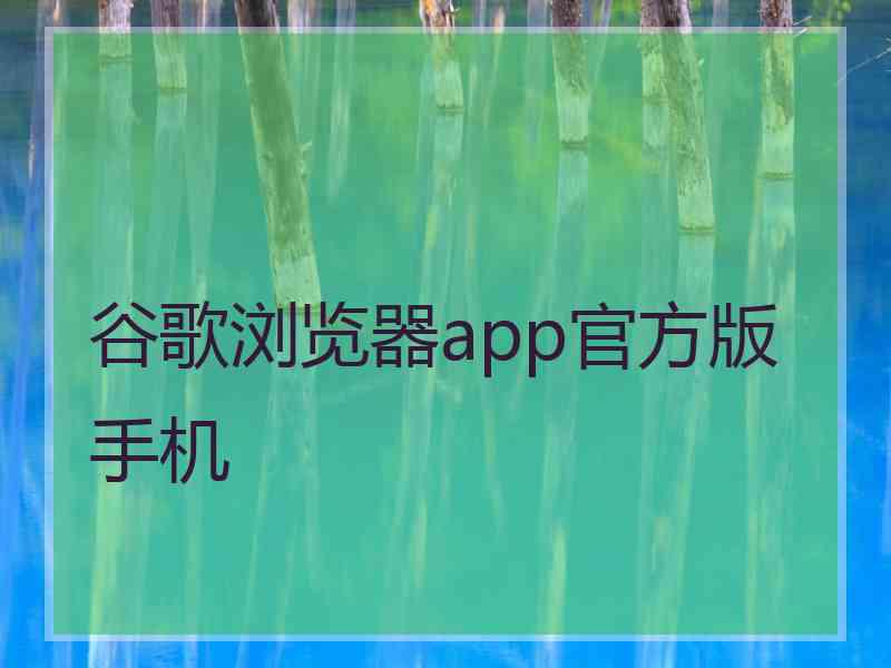 谷歌浏览器app官方版手机