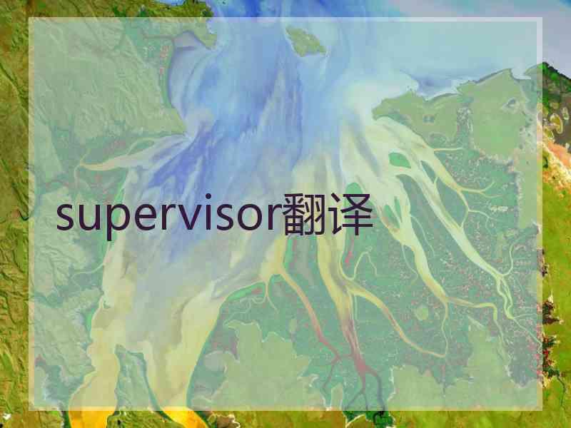 supervisor翻译