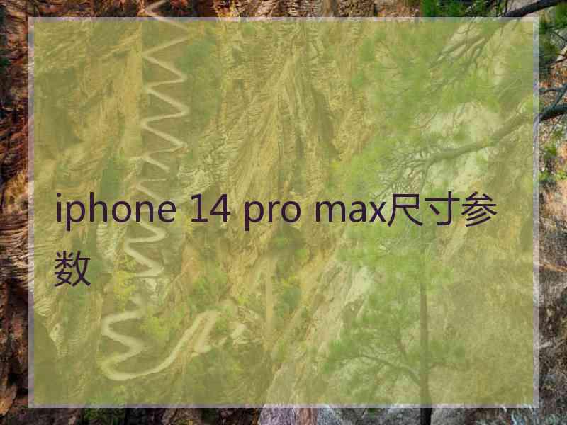 iphone 14 pro max尺寸参数