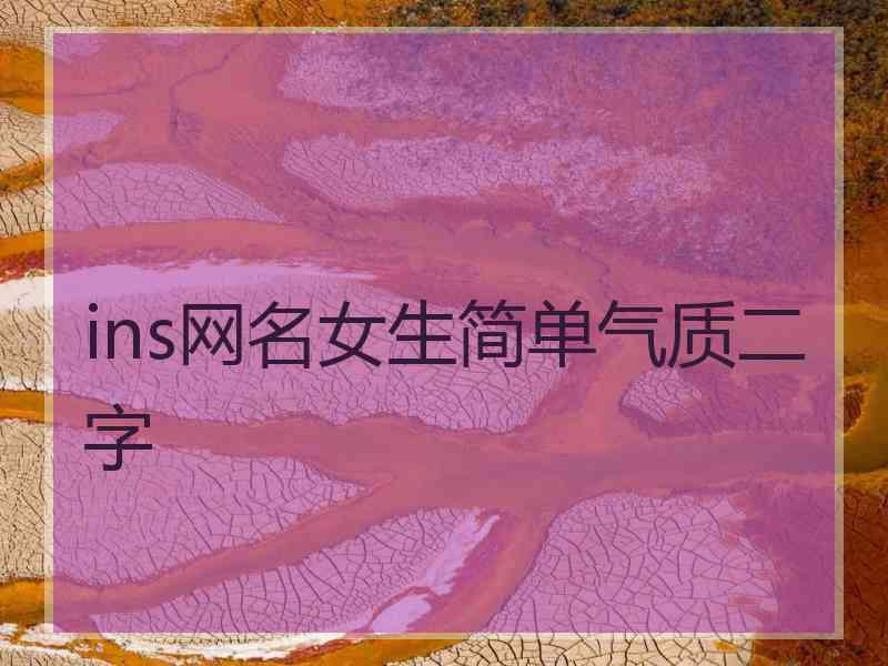 ins网名女生简单气质二字