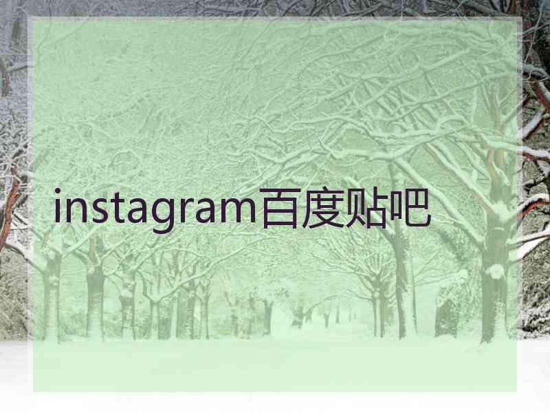 instagram百度贴吧