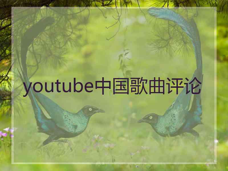 youtube中国歌曲评论