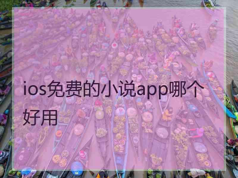 ios免费的小说app哪个好用