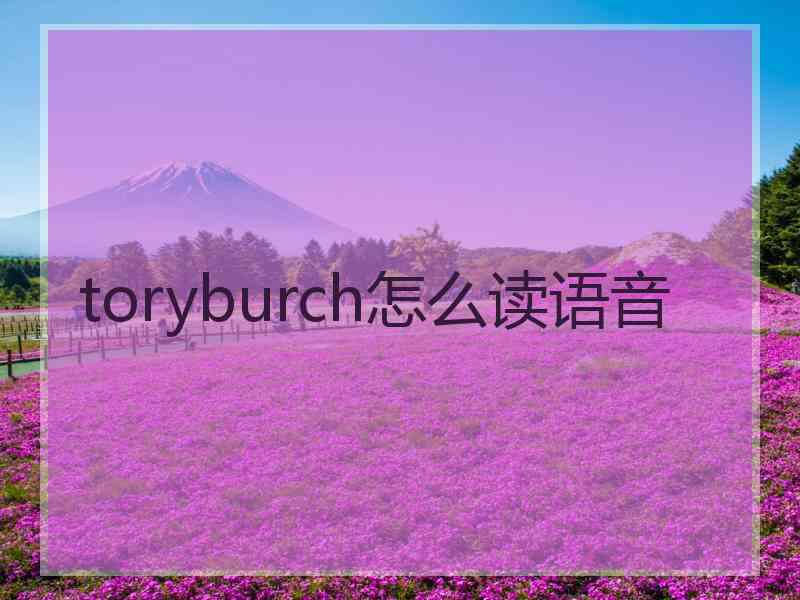 toryburch怎么读语音