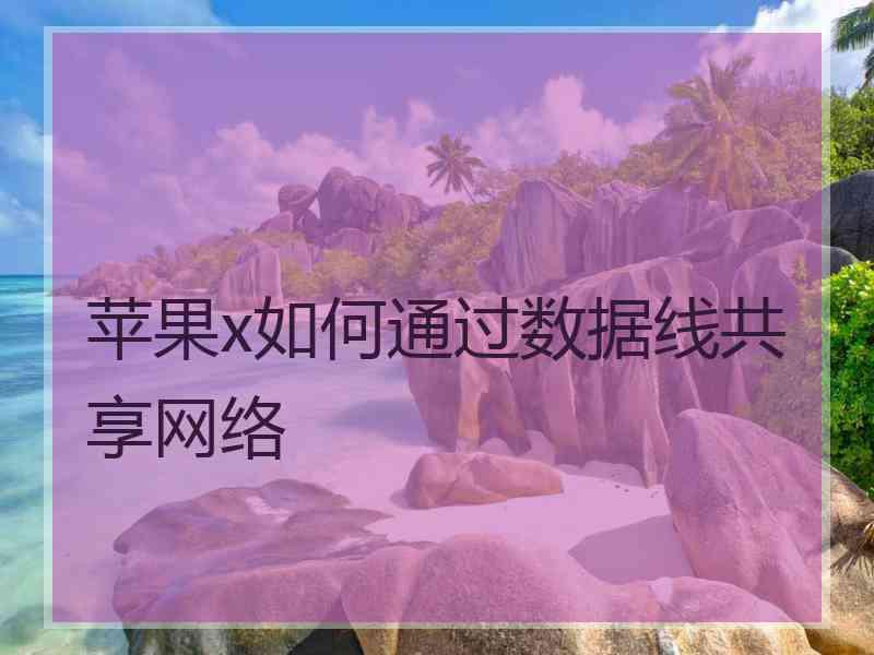 苹果x如何通过数据线共享网络