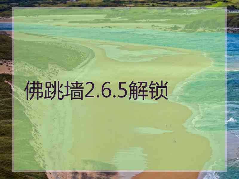 佛跳墙2.6.5解锁