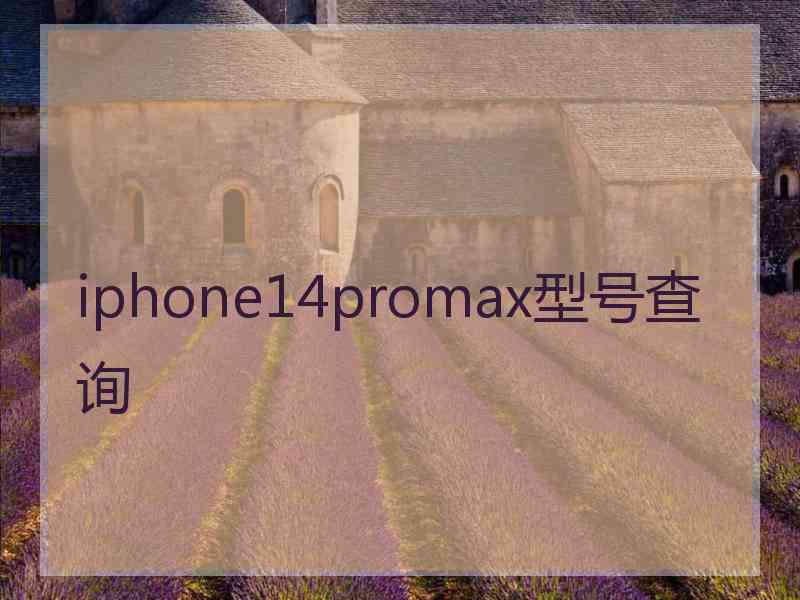 iphone14promax型号查询