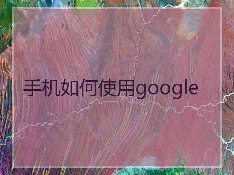 手机如何使用google