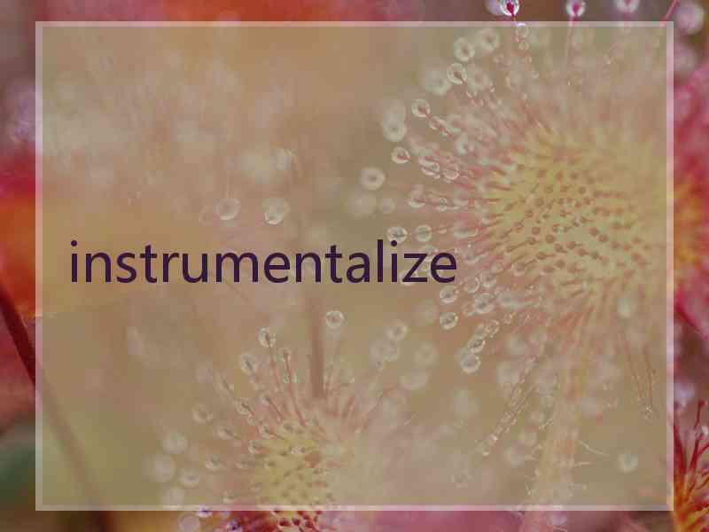 instrumentalize