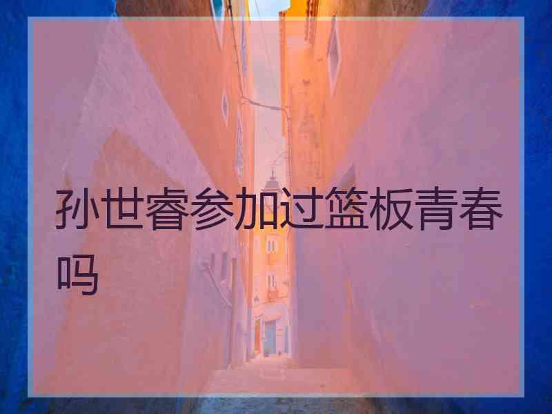 孙世睿参加过篮板青春吗