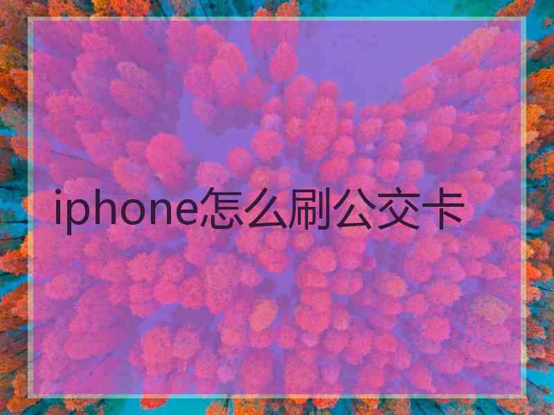 iphone怎么刷公交卡