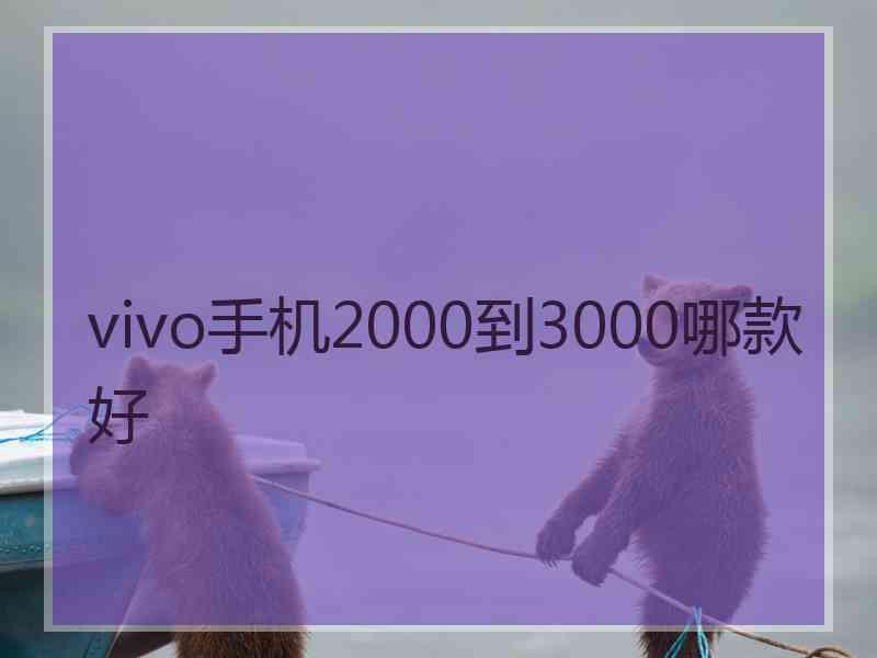 vivo手机2000到3000哪款好