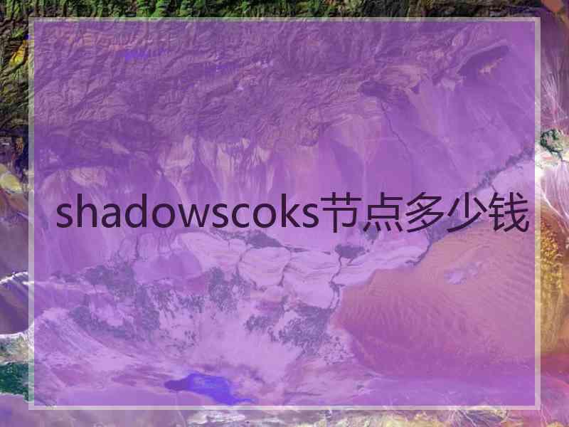 shadowscoks节点多少钱