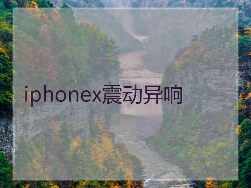 iphonex震动异响