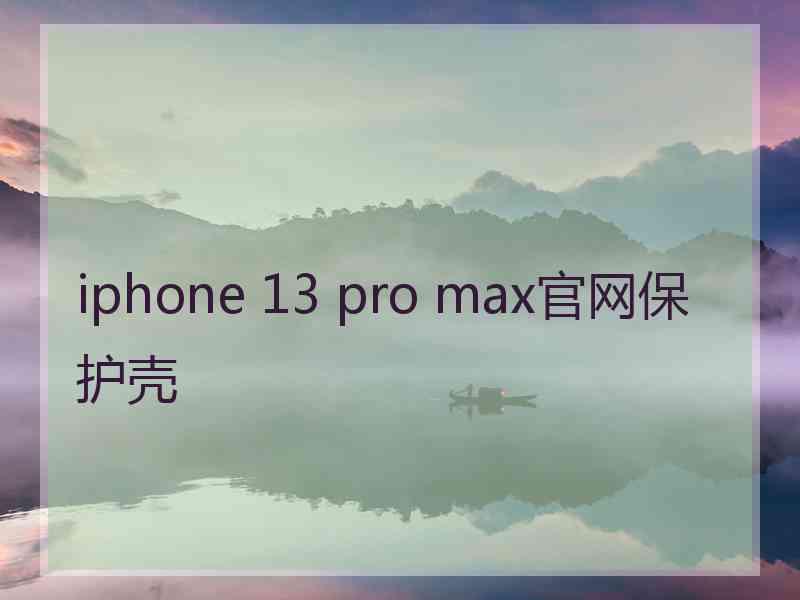 iphone 13 pro max官网保护壳