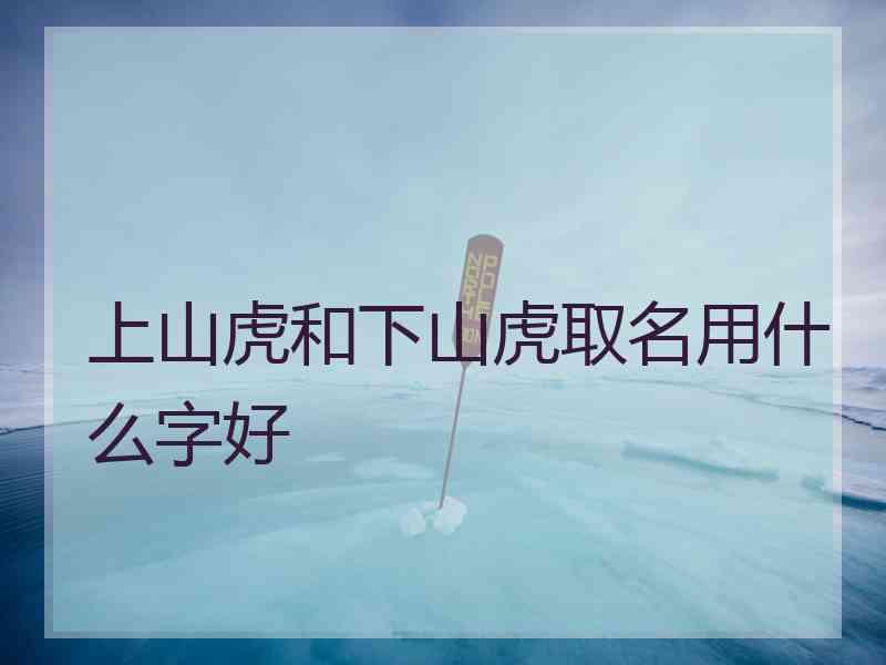 上山虎和下山虎取名用什么字好