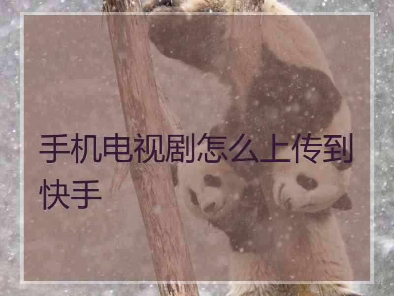 手机电视剧怎么上传到快手