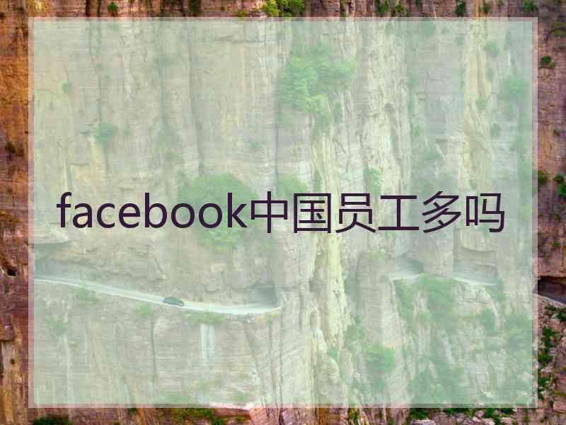 facebook中国员工多吗