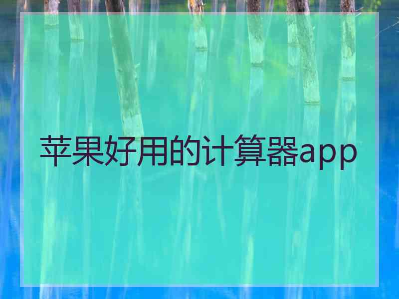 苹果好用的计算器app