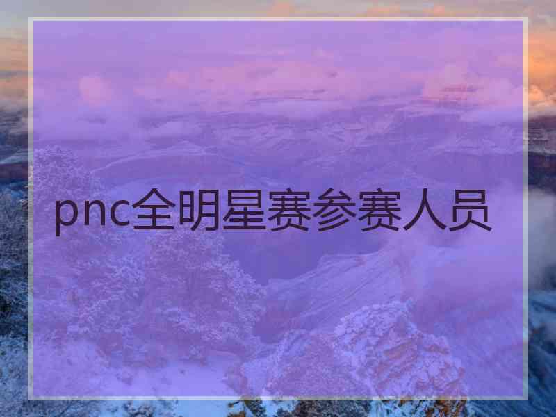 pnc全明星赛参赛人员