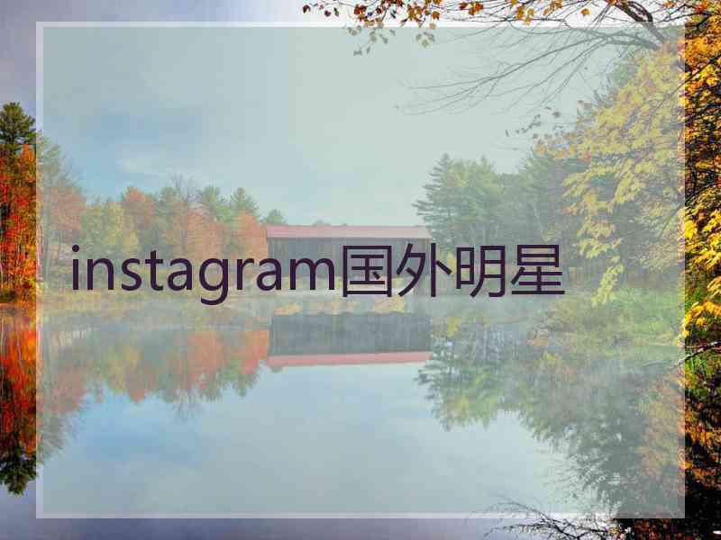 instagram国外明星