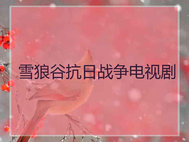 雪狼谷抗日战争电视剧