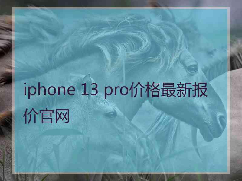 iphone 13 pro价格最新报价官网