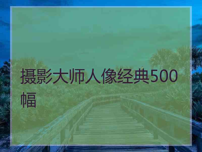 摄影大师人像经典500幅