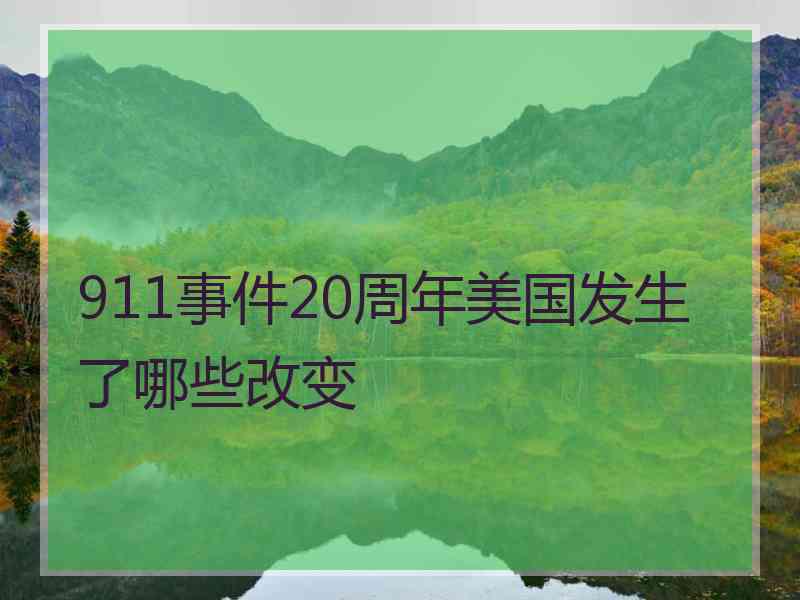 911事件20周年美国发生了哪些改变