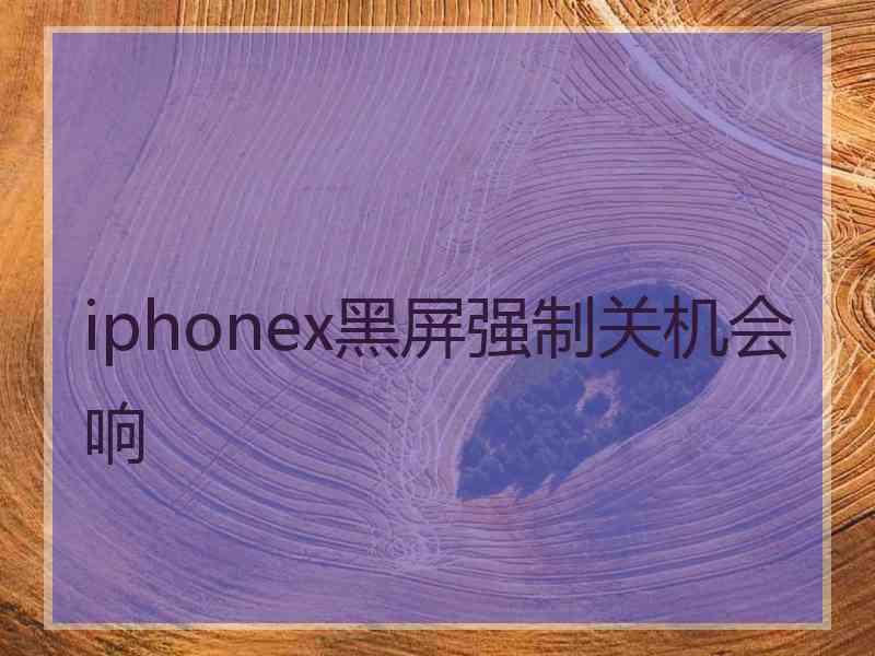 iphonex黑屏强制关机会响